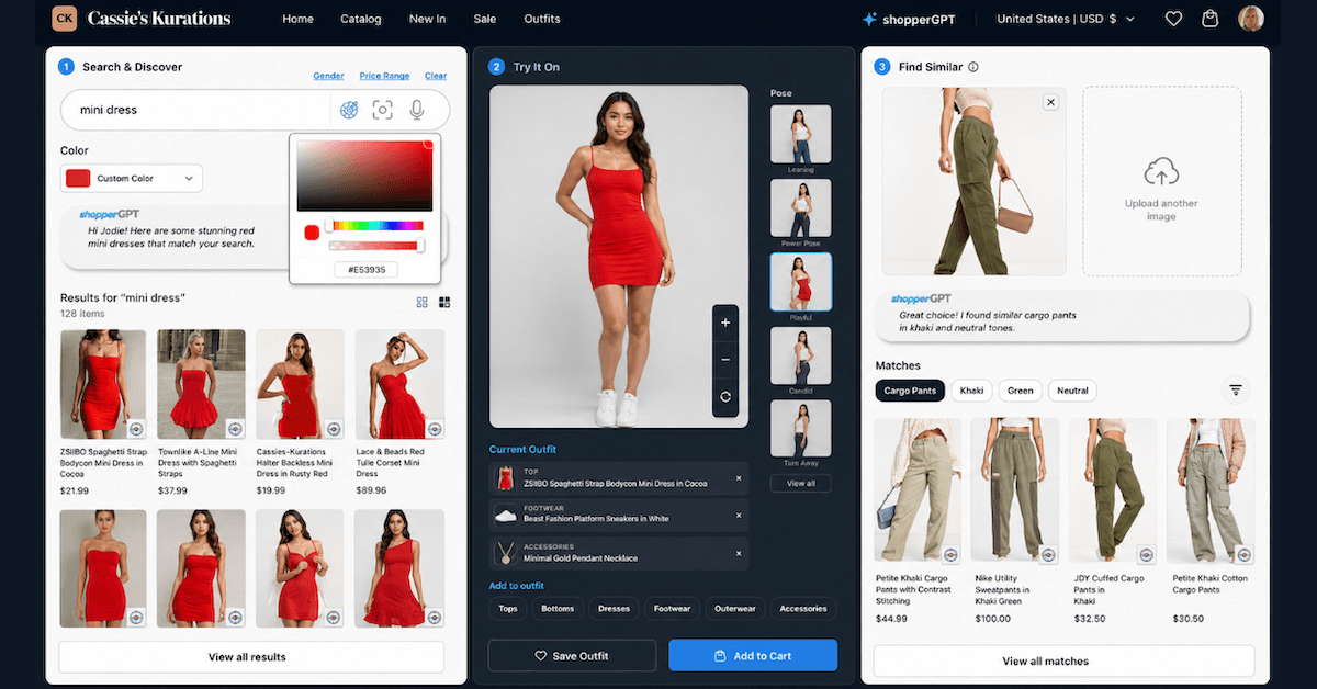 Search with virtual try-on